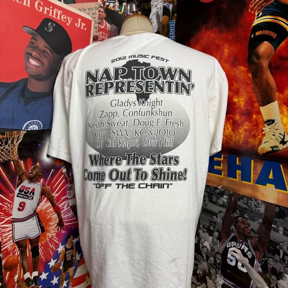 Indiana Music Fest Black Culture Nap Town T-Shirt Gladys Knight Zapp SWV Sz XL‎
